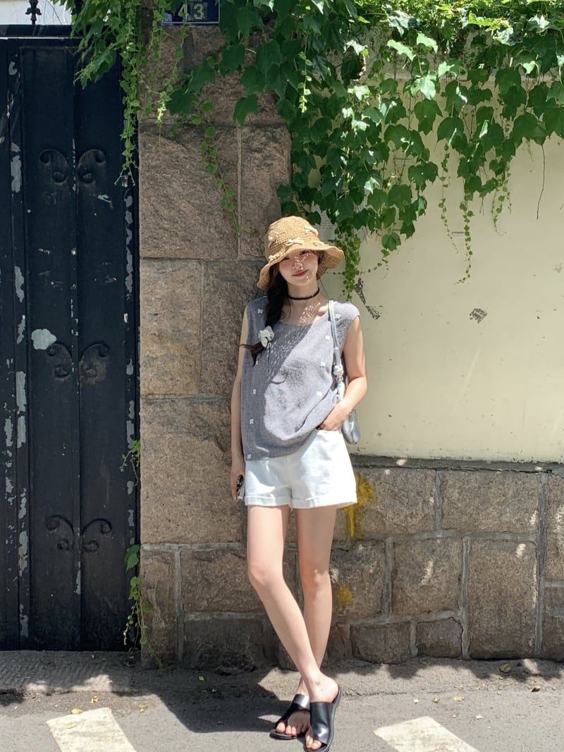 【tops】リボン付きニットトップス　M24942