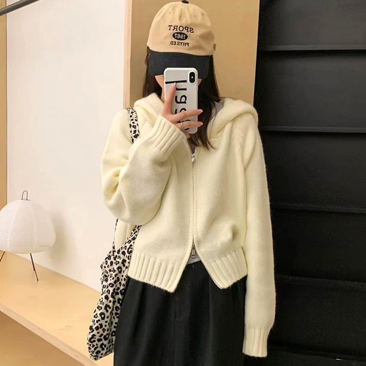 【outer】ファスナーニットカーデ　M27244