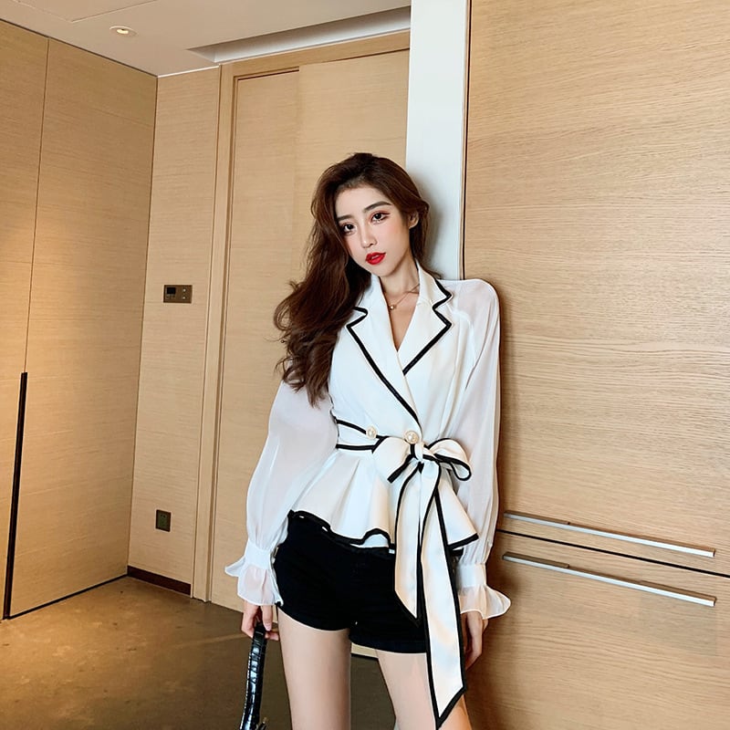 【tops】女性力を高める～ファッションシャツトップス　M17671