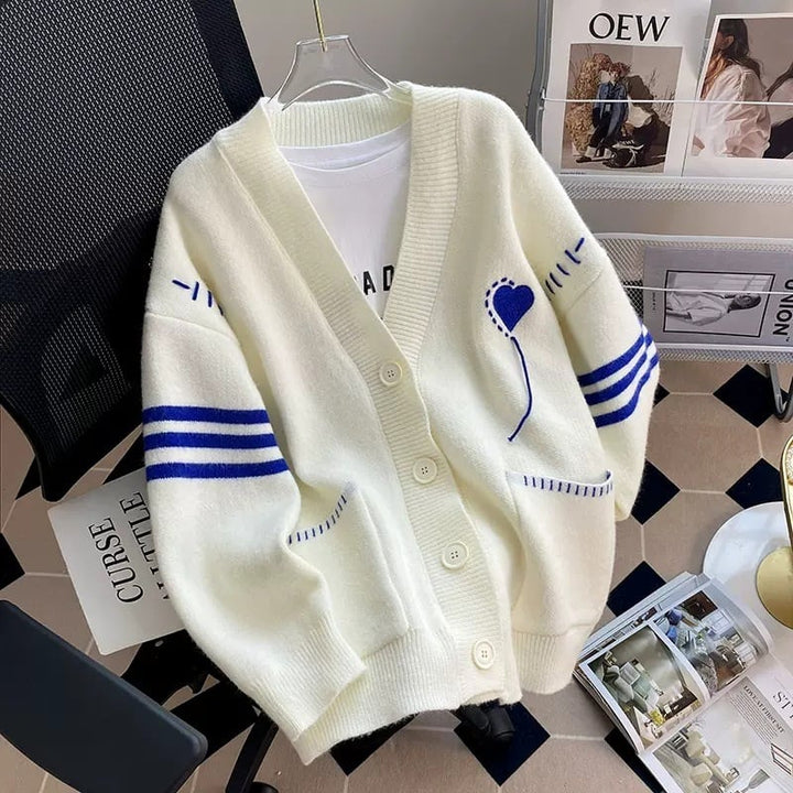 【outer】Vネックニットカーディガン　M18168