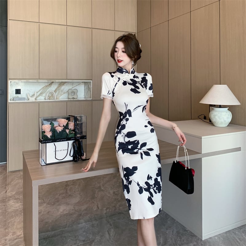 【dress】女性力を高める～プリントデートワンピース　M17192