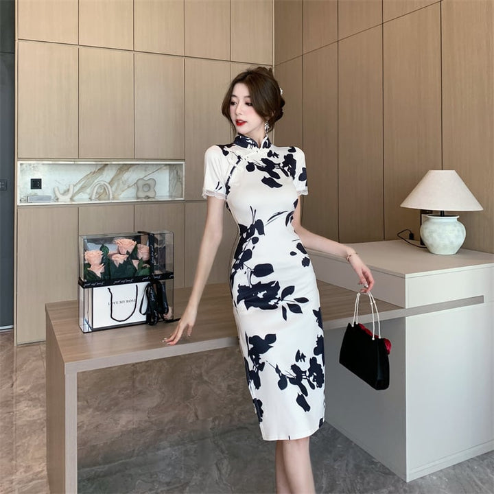 【dress】女性力を高める～プリントデートワンピース　M17192
