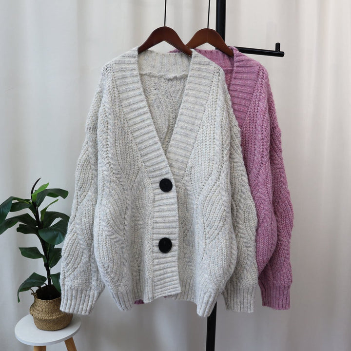 【outer】Vネックニットカーデ　M18189