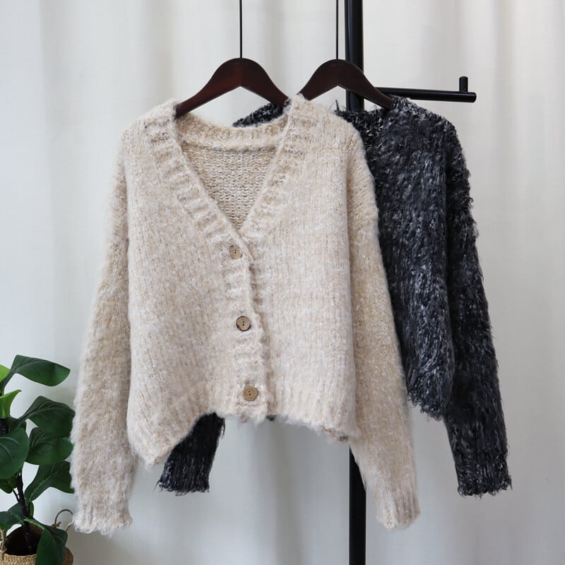 【outer】Vネックニットカーデ　M26858