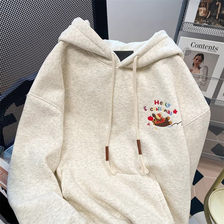 【tops】カートゥーン裹起毛フーディーパーカー　M28983