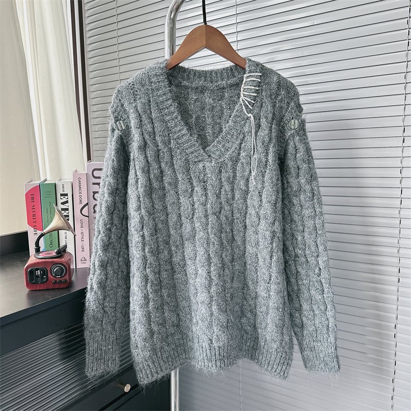 【tops】Vネックニットセーター　M26680