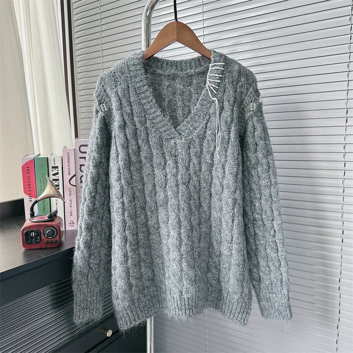 【tops】Vネックニットセーター　M26680