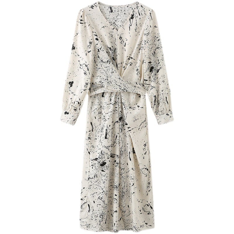 【dress】話題沸騰中 オシャレエレガントスリットワンピース　M16821