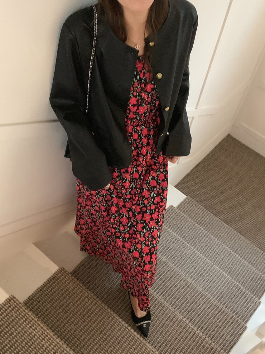 【dress】花柄ワンピース　M25685