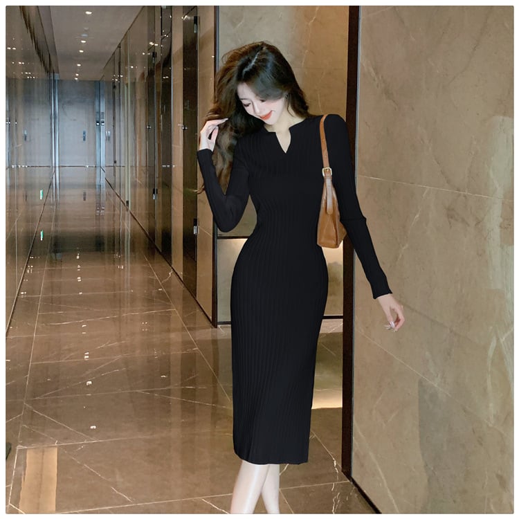 【dress】早い者勝ちエレガントニットワンピース　M17567
