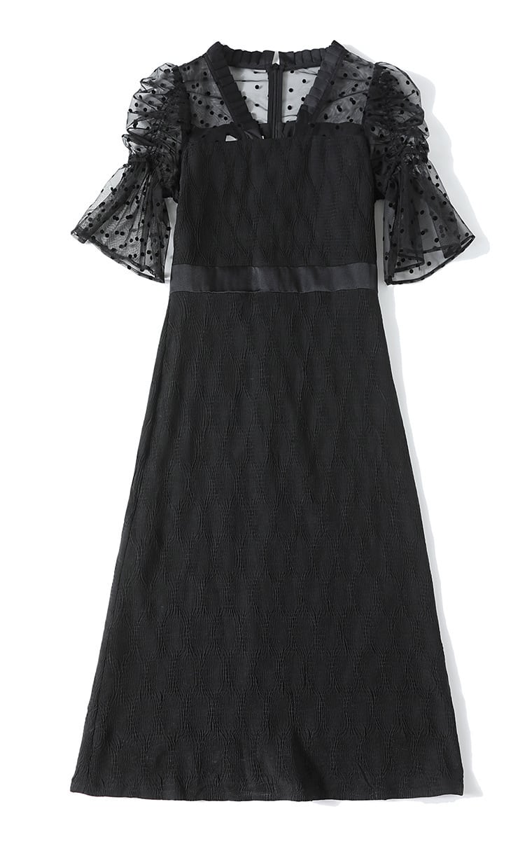 【dress】人気上昇中 エレガント着瘦せデートワンピース　M17134