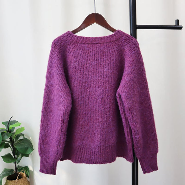 【outer】ボタンデザインニットカーデ　M28537