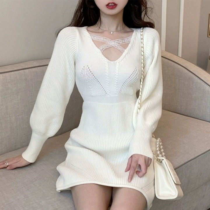 【dress】ニットミニワンピース 　N2265