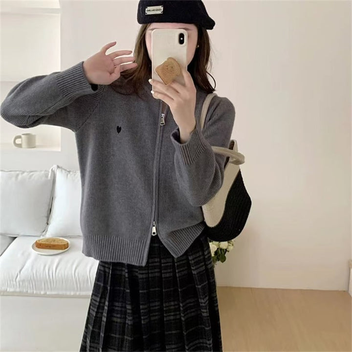 【outer】ファスナーニットカーデ　M26223