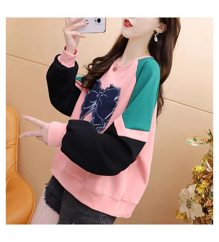【tops】話題沸騰中カジュアル切り替えパーカー　M17549