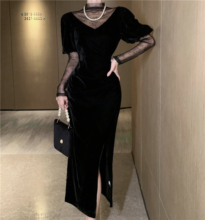 【dress】チュールドッキングワンピース　M26988