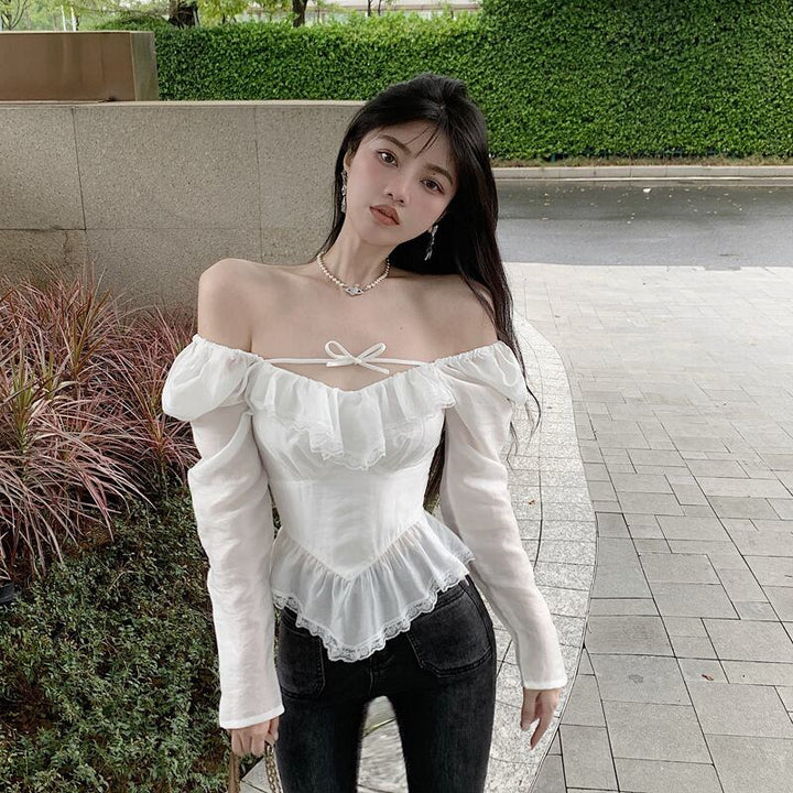 【tops】レースシャツトップス　M28793