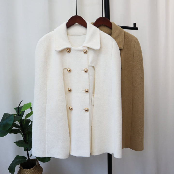 【outer】ダブルボタンケープコート　M18218