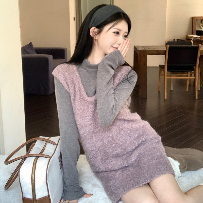 【set】トップス×ベストワンピースセット　M26969