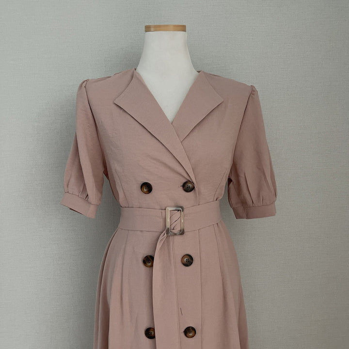【dress】ダブルボタンワンピース　M23985