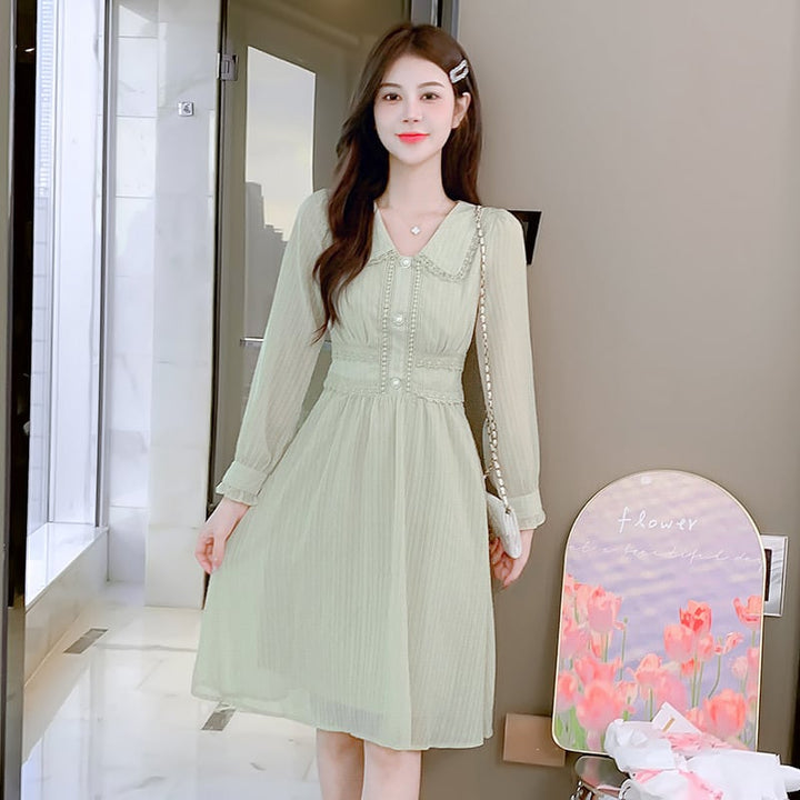 【dress】気質満点大人可愛いスウィートデートワンピース　M17644