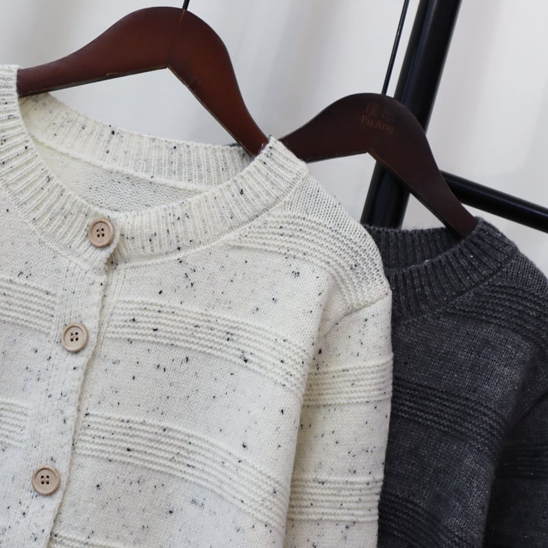 【outer】クルーネックニットカーデ　M26489