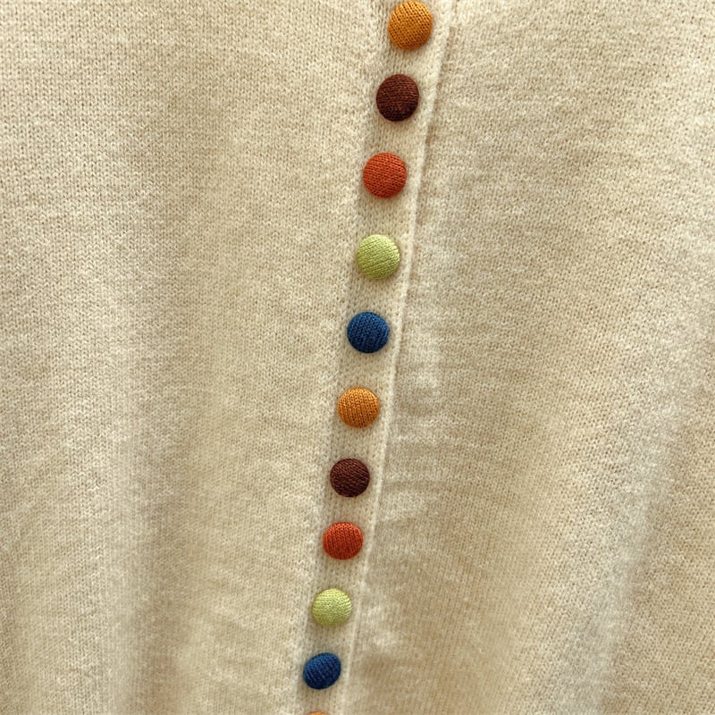 【outer】ボーダー柄デザインニットカーデ　M26814