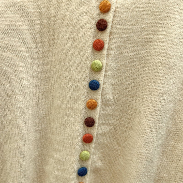 【outer】ボーダー柄デザインニットカーデ　M26814