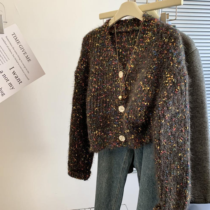 【outer】Vネックニットカーデ　M29269