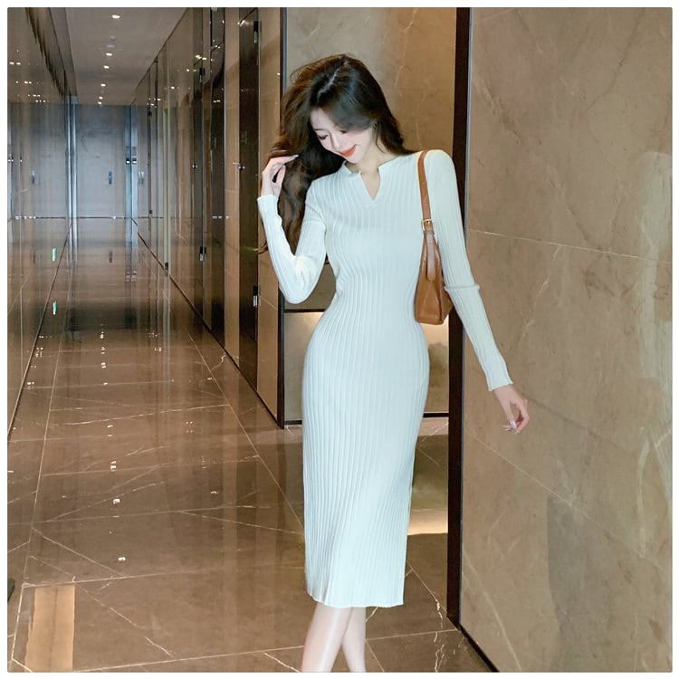 【dress】早い者勝ちエレガントニットワンピース　M17567