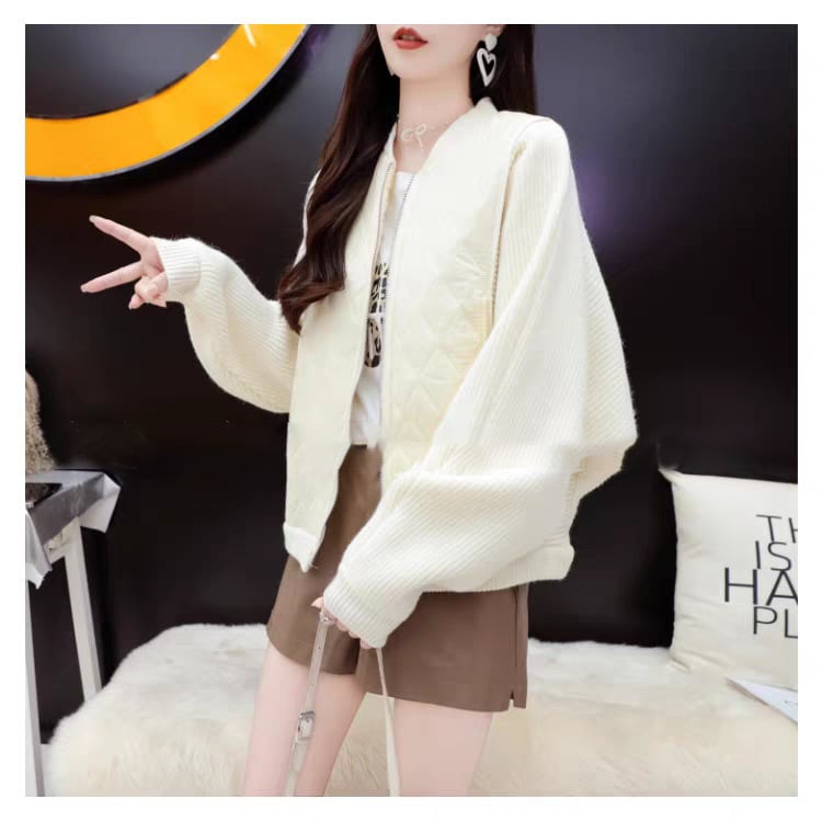 【outer】切り替えニットカーデ　M27024