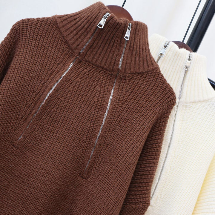 【tops】ファスナーニットセーター　M18759