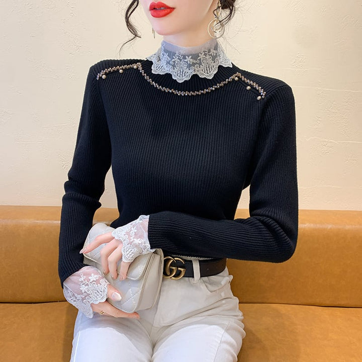 【tops】ドッキングニットトップス　M27425