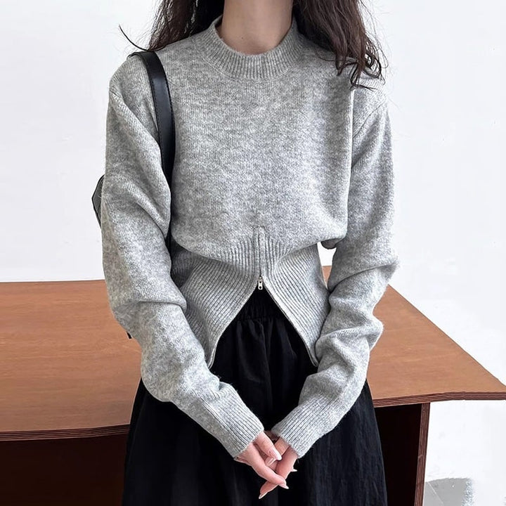 【tops】ファスナーニットセーター　M25667