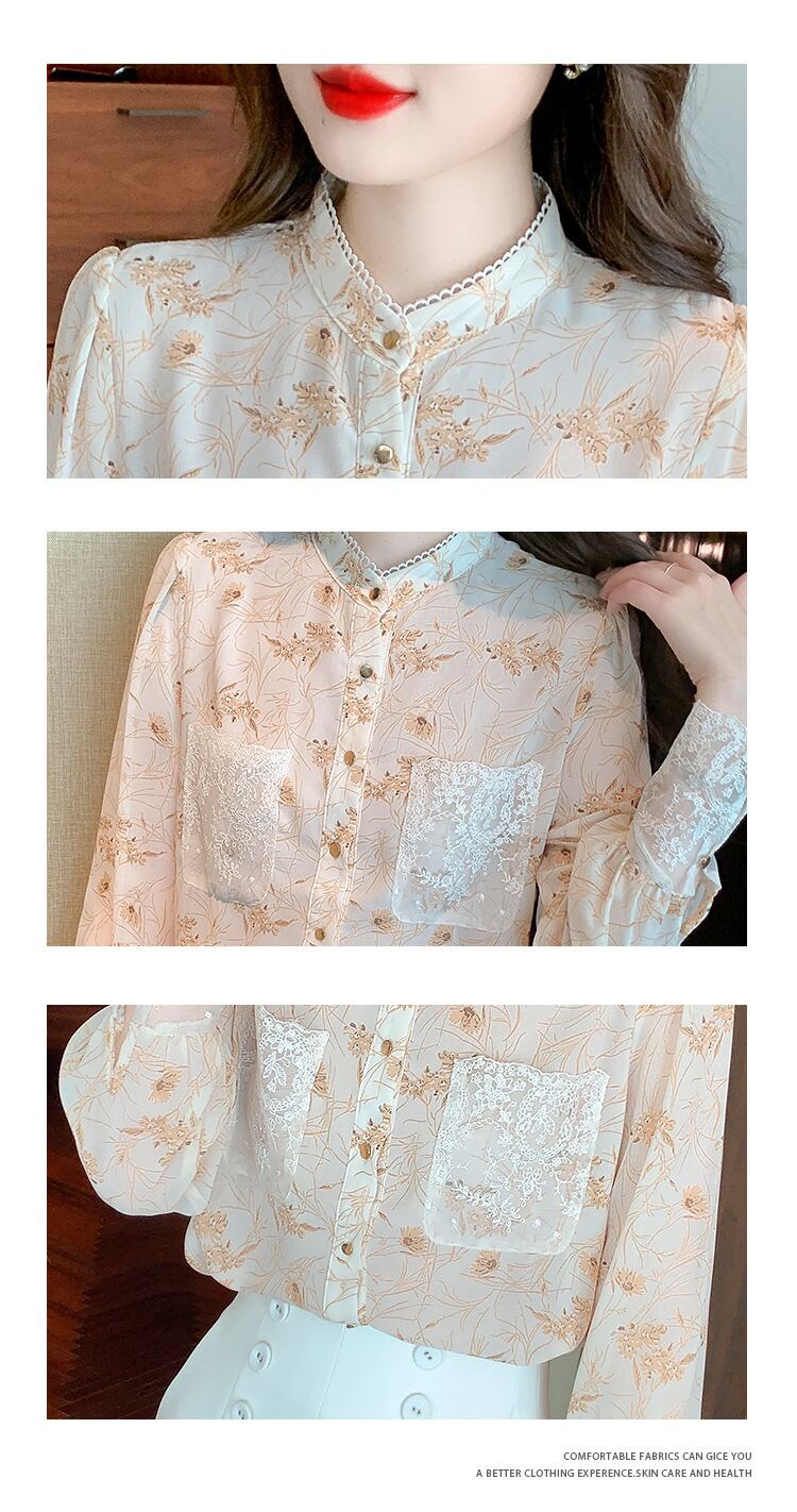 【tops】花柄シャツトップス　M18566