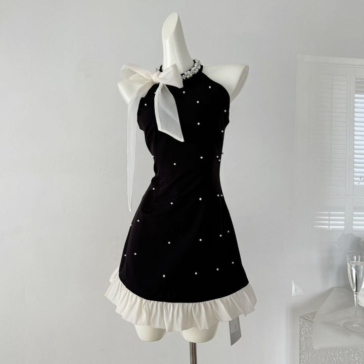 【dress】ノースリーブパールビジューワンピース　M24422