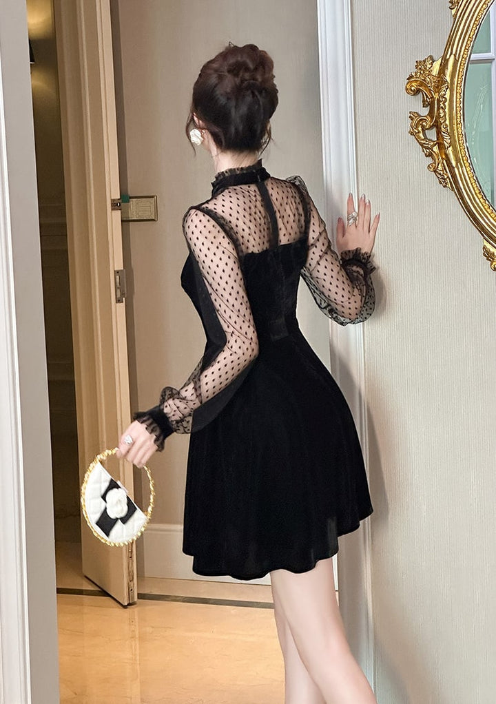 【dress】チュールドッキングワンピース　M27018