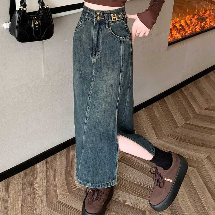 【bottoms】デニムスカート　M28690