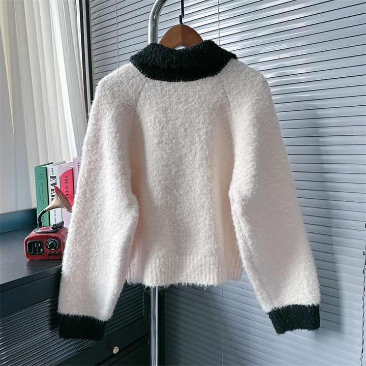 【outer】配色ニットカーデ　M26691