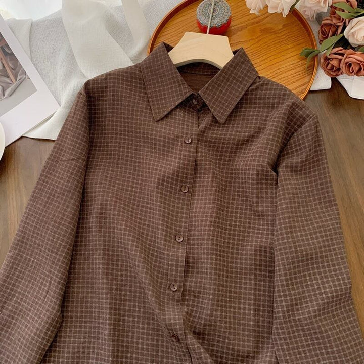 【tops】チェック柄シャツトップス　M29414