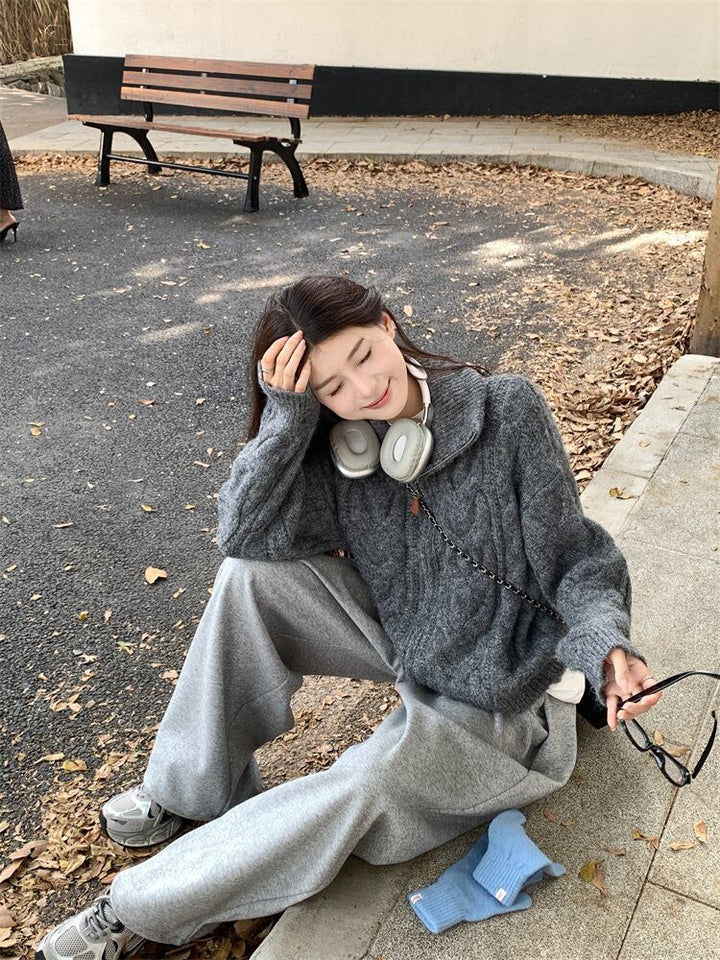 【outer】ファスナーニットカーデ　M27456