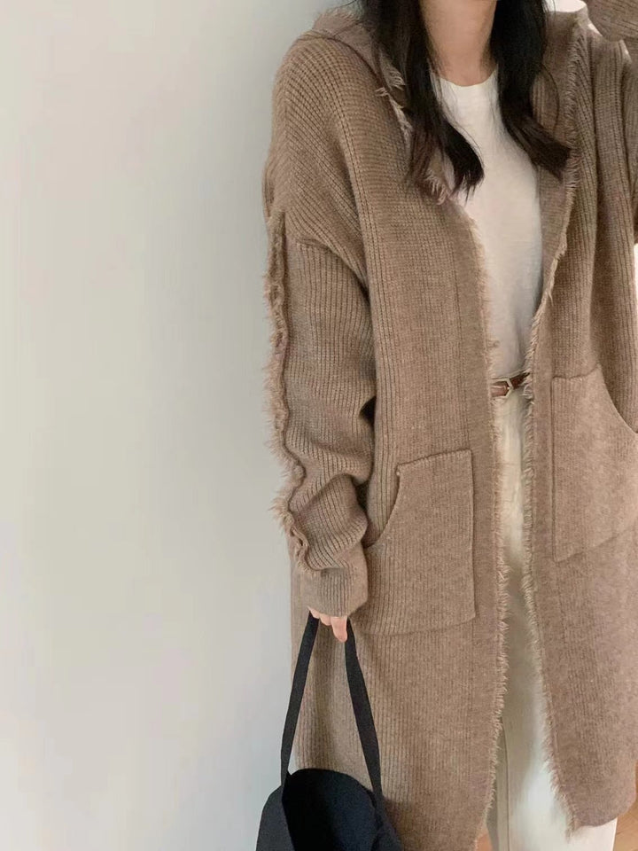 【outer】ロング丈ニットカーデ　M26875