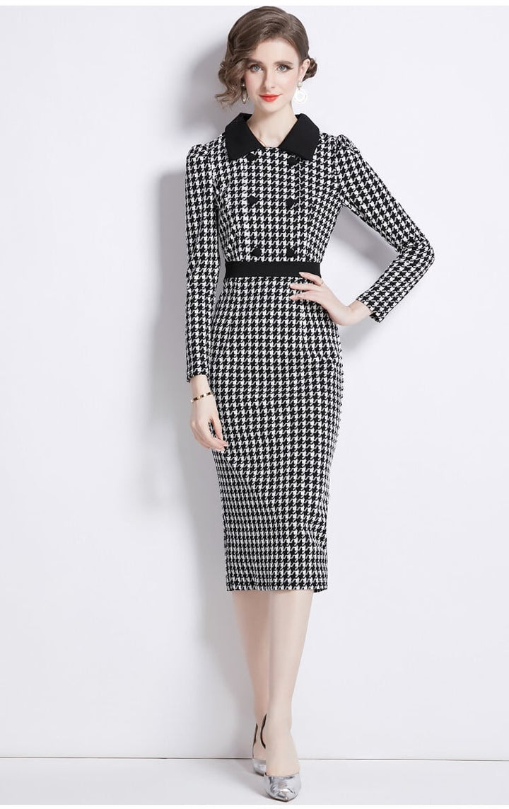【dress】千鳥格子デートワンピース　N2772
