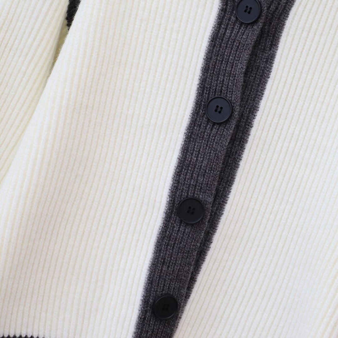 【outer】配色ニットカーデ　M18613