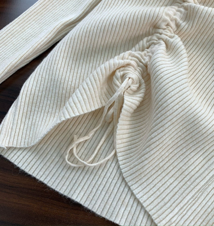 【tops】無地ニットトップス　M26480