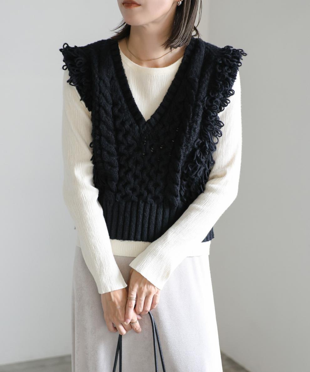 【tops】Vネックベスト　M26625