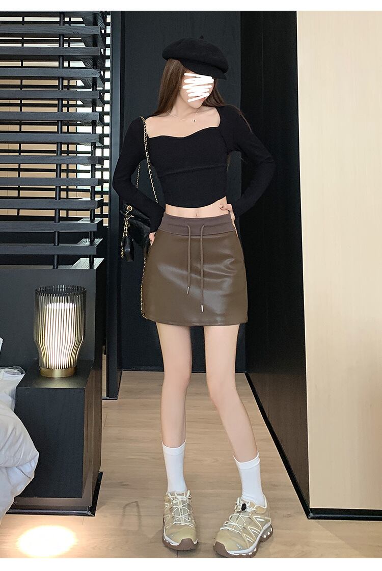 【bottoms】レザースカート　M18087