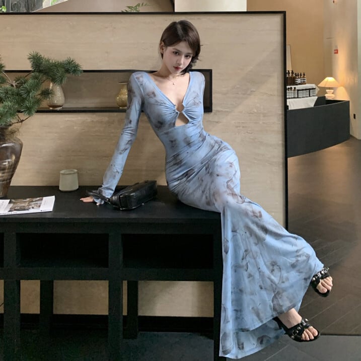 【dress】プリントワンピース　M25654