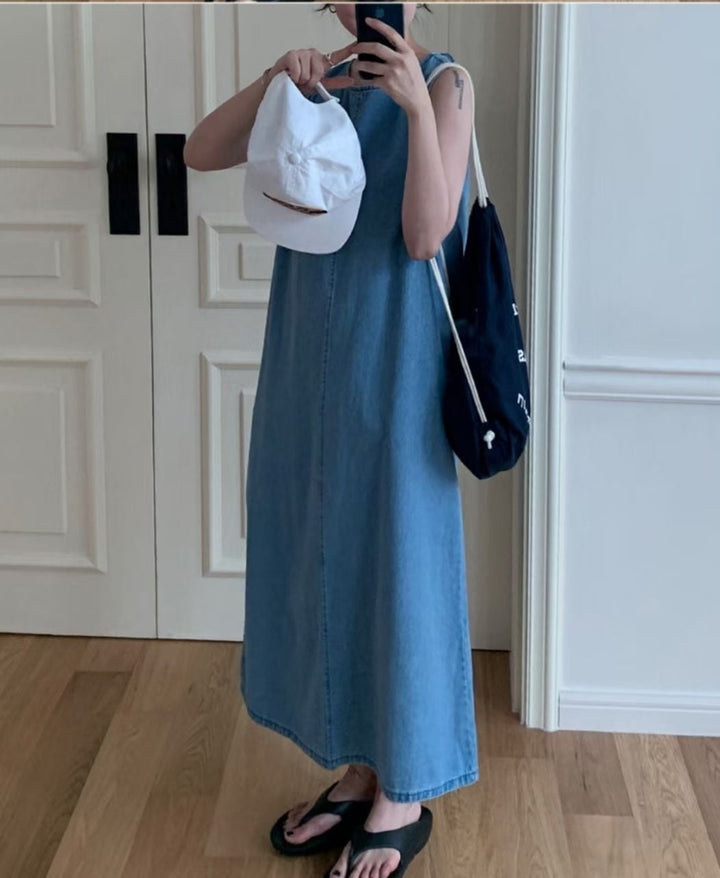 【dress】デニムベストワンピース　M23883