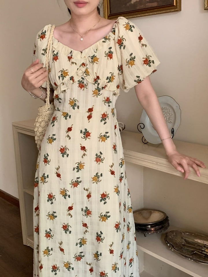 【dress】花柄ワンピース　M24465